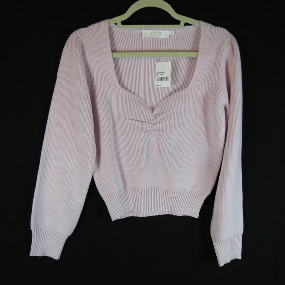 Astr Sweaters - ASTR the Label NEW sweater Pink Crop Sweetheart L